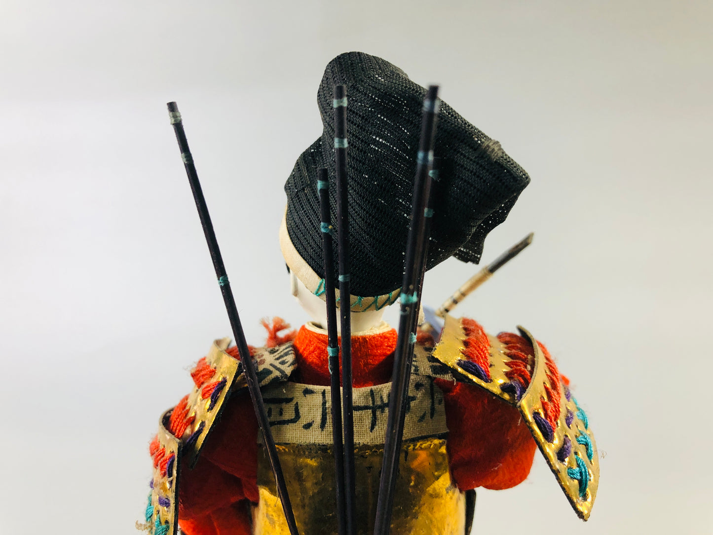 Y7026 [VIDEO] NINGYO Samurai figure box armor bushi Japanese doll Japan antique statue