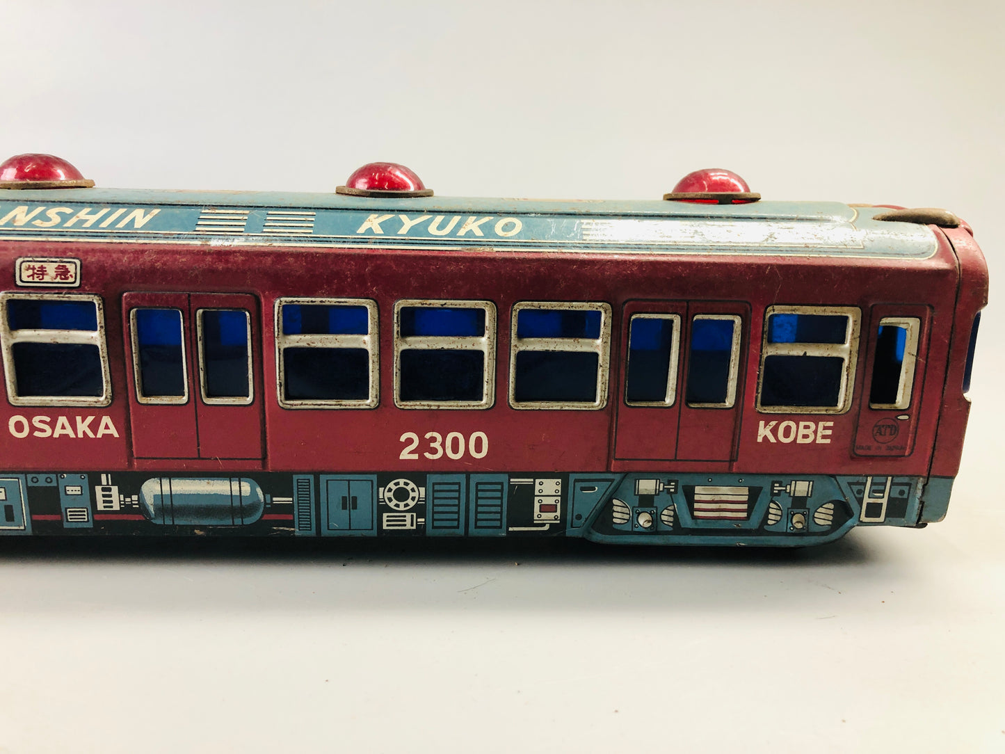 Y7032 [VIDEO] TIN TOY train Keihanshin 2300 transportation Japanese antique vintage