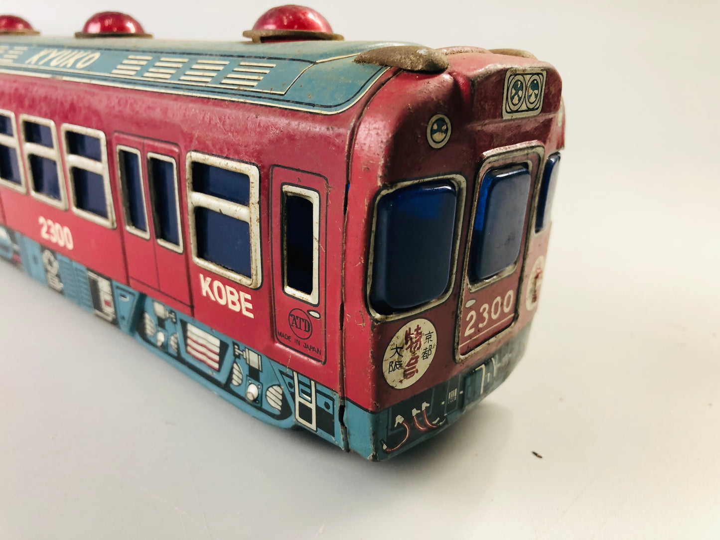 Y7032 [VIDEO] TIN TOY train Keihanshin 2300 transportation Japanese antique vintage