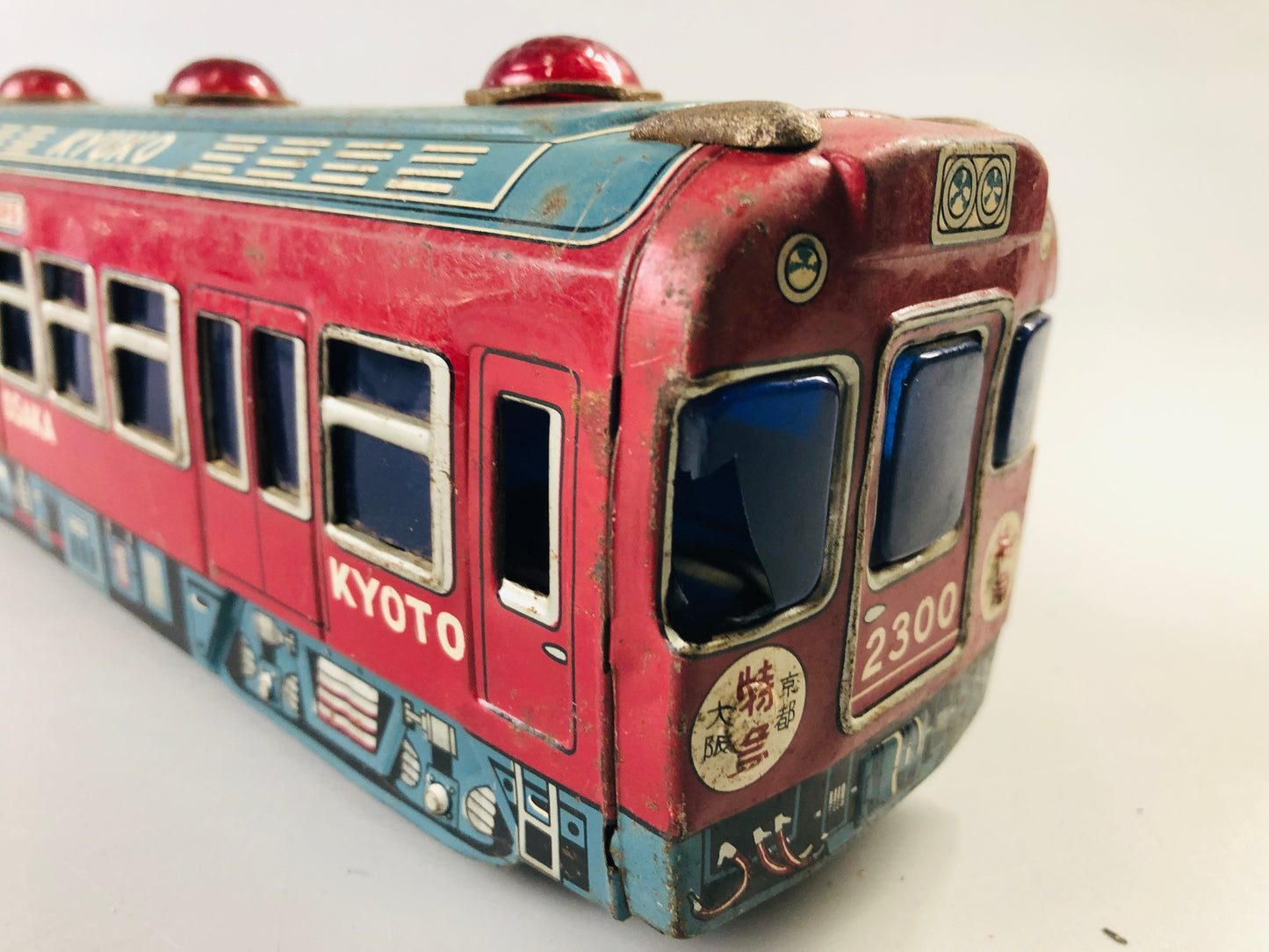 Y7032 [VIDEO] TIN TOY train Keihanshin 2300 transportation Japanese antique vintage