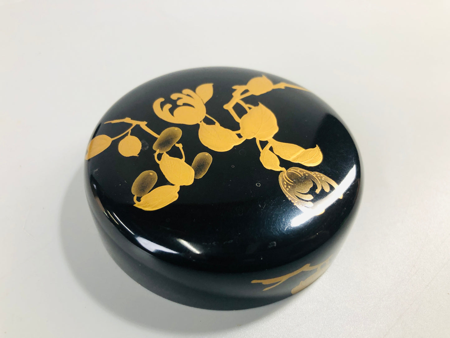 Y7059 NATUME Makie Caddy box fingered citron Japan Tea Ceremony utensils antique