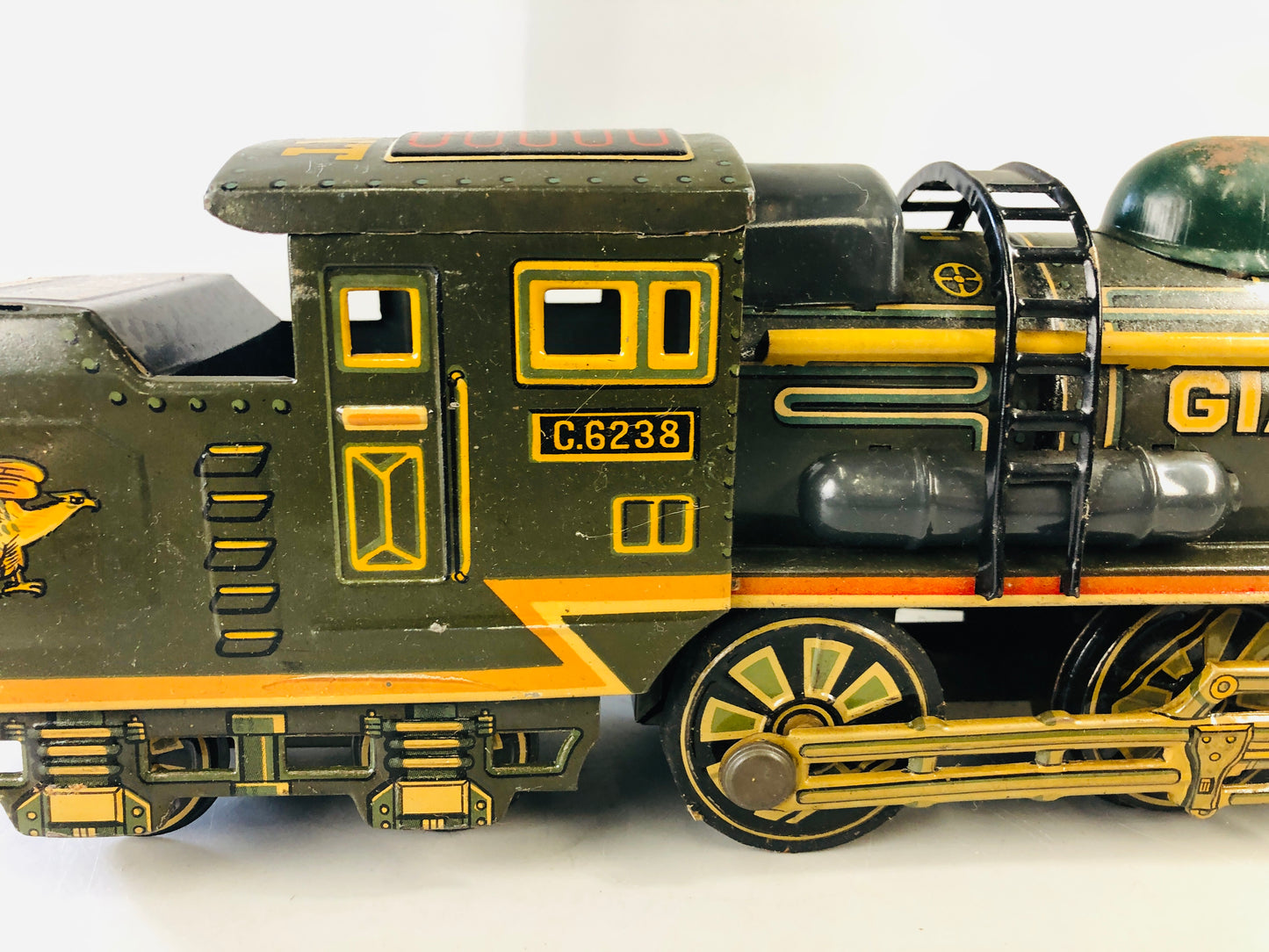 Y7110 TIN TOY Train transportation C6238 Japanese antique vintage interior