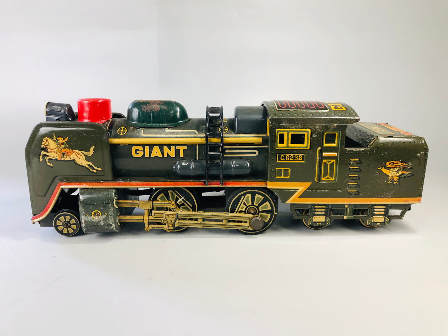 Y7110 TIN TOY Train transportation C6238 Japanese antique vintage interior