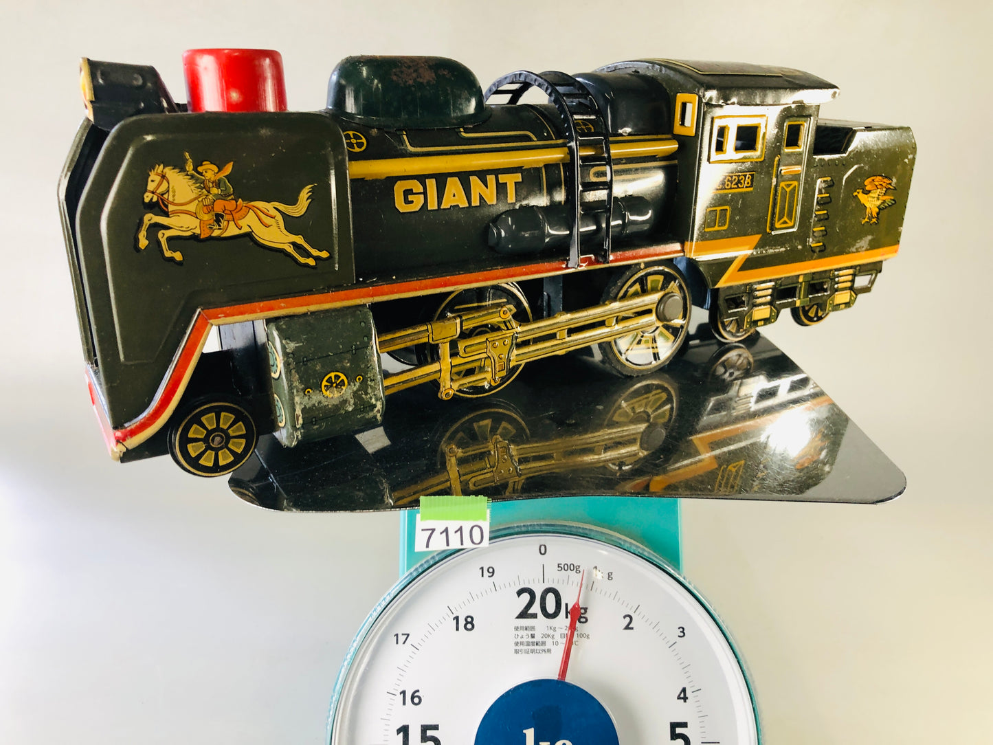 Y7110 TIN TOY Train transportation C6238 Japanese antique vintage interior